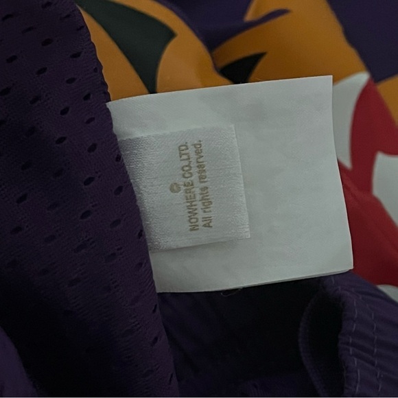 BAPE Purple Tiger SHORTS sz M Bathing Ape Japan Polyester Elastic Waist - Picture 9 of 12